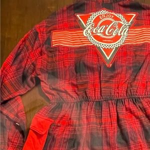 131 - M Red Dress Americana Upcycled